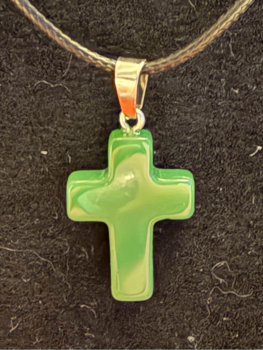 💎2/$10💎Green Aventurine Cross Pendant Necklace